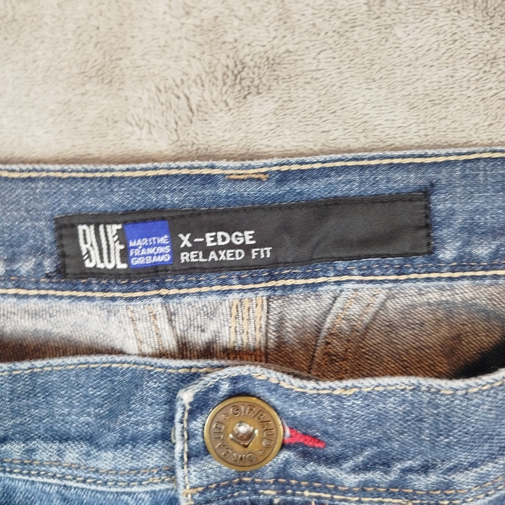 Vintage Marithe Francois Girbaud Blue X-Edge Relaxed Fit‎ Jeans Mens 42x31 - Picture 4 of 14